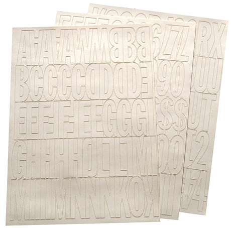 Hy-Ko 30014 Die-Cut Number and Letter Set, Character: A to Z, 0 to 9, !, -, 2 in H Character, White Character, Vinyl
