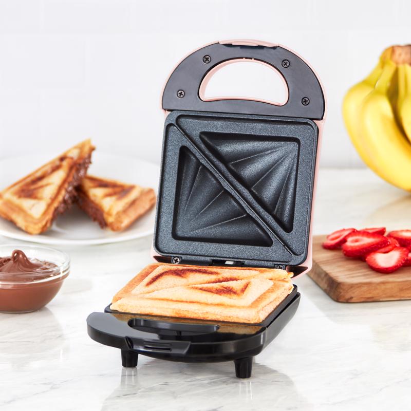Rise by Dash Pink Metal Nonstick Surface Sandwich Maker