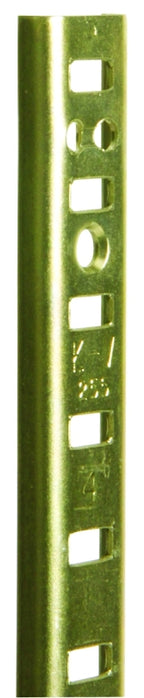 Knape & Vogt 255 Series PK255 BR 36 Shelf Standard, 500 lb, 23 ga Thick Material, 5/8 in W, 36 in H, Steel, Brass