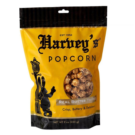 Harvey's Real Butter Toffee Popcorn 9 oz Bagged, Pack of 12