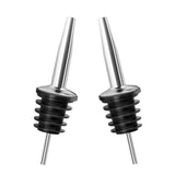 Final Touch Black/Silver Stainless Steel/Silicone Bottle Pourer