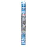 Con-Tact 16 ft. L X 18 in. W Blue/White Stripes Self-Adhesive Shelf Liner, Pack of 6