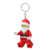 LEGO Minifigures Plastic Red/White Santa Keychain w/LED Light, Pack of 6
