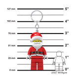LEGO Minifigures Plastic Red/White Santa Keychain w/LED Light, Pack of 6