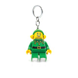 LEGO Minifigures Plastic Green/Yellow Elf Keychain w/LED Light, Pack of 6
