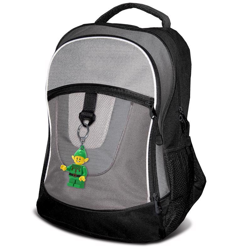 LEGO Minifigures Plastic Green/Yellow Elf Keychain w/LED Light, Pack of 6