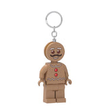 LEGO Minifigures Plastic Brown Gingerbread Man Keychain w/LED Light, Pack of 6