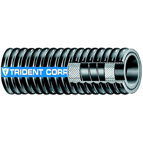 Trident 25211241B Flex Corrugated Hardwall Exhaust Hose, 1-1/2" x 12.5'