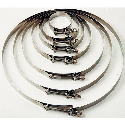 Trident 7205000L SS T-Bolt Hose Clamps, 5″