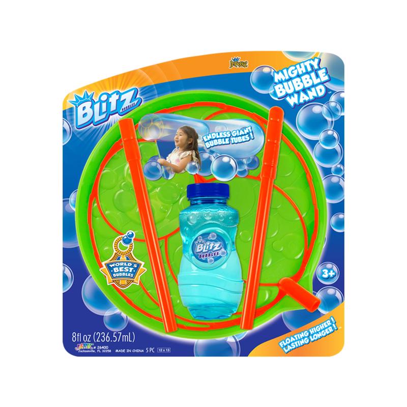 Blitz Bubbles Mighty Bubble Wand Multicolored 1 pc, Pack of 6