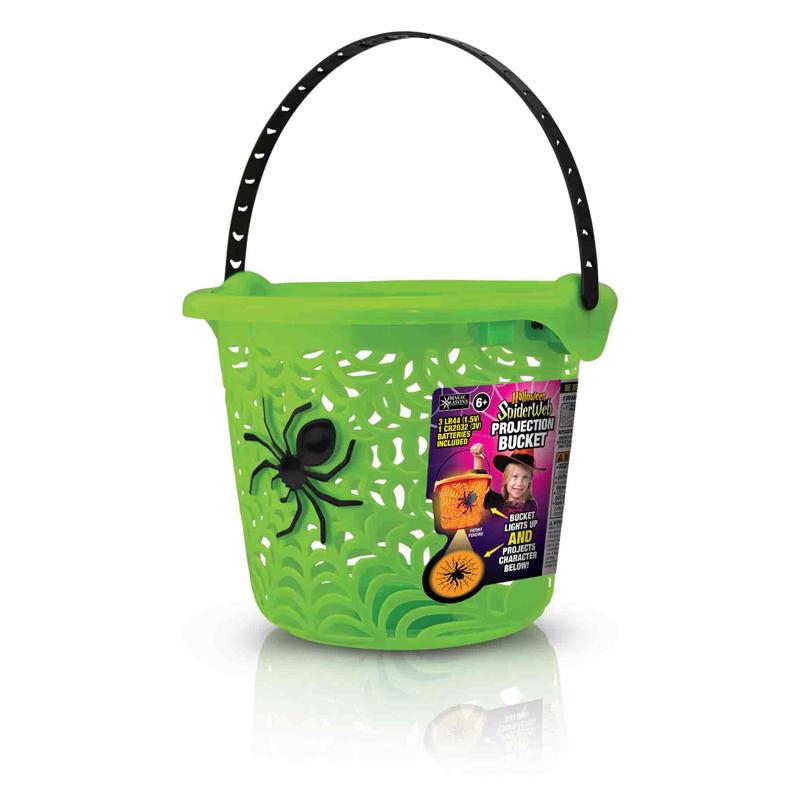 Magic Seasons Halloween Spider Web LED Projection Bucket 1 pk, Pack of 24