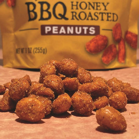 Rufus Teague Honey BBQ Peanuts BBQ Honey Roasted Peanuts 9 oz Bagged