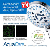 AquaCare Antimicrobial AS Seen On TV Handheld Shower Head Stainless Steel 1 pk