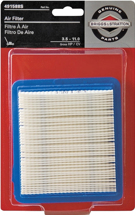 Briggs & Stratton 5043K Air Filter, Paper Filter Media, 5-1/4 in L x 4-1/4 in W x 3/4 in H