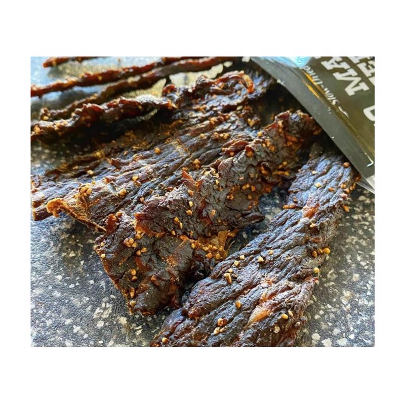 No Man's Land Hot Beef Jerky 3 oz Bagged, Pack of 8