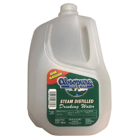 Absopure Distilled Bottled Water 1 gal 1 pk, Pack of 6