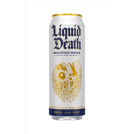 Liquid Death Mountain Water Spring Water 19.2 oz 1 pk, Pack of 24