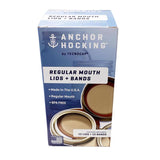 Tecnocap Anchor Hocking Regular Mouth Canning Lids and Bands 12 pk, Pack of 10