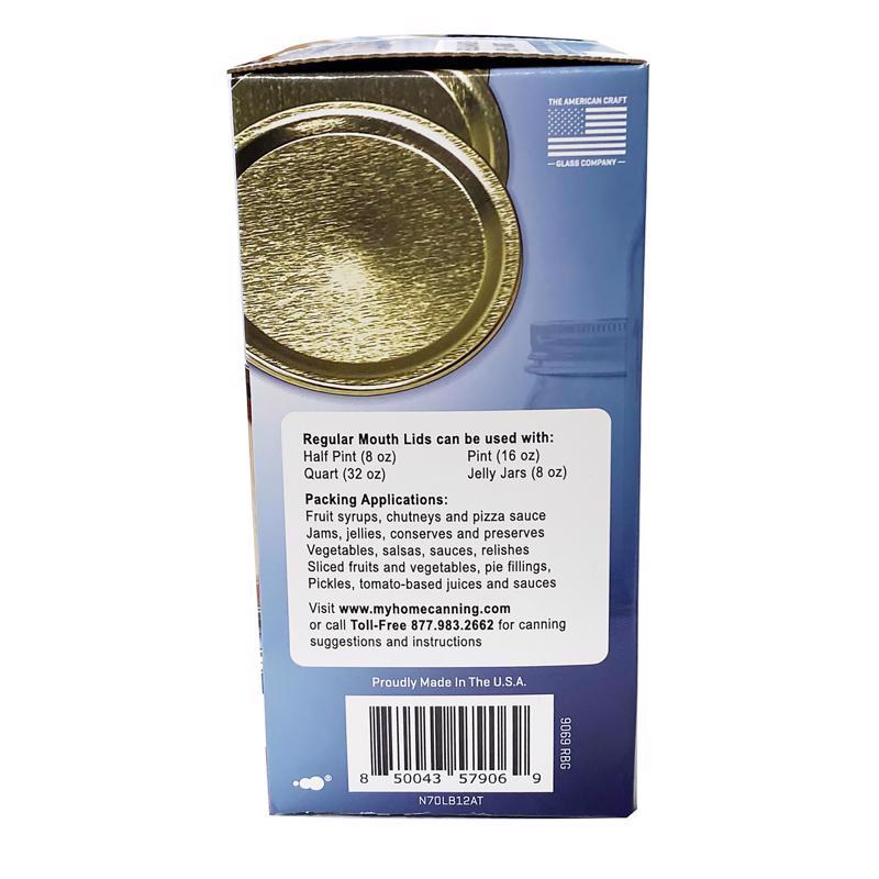 Tecnocap Anchor Hocking Regular Mouth Canning Lids and Bands 12 pk, Pack of 10