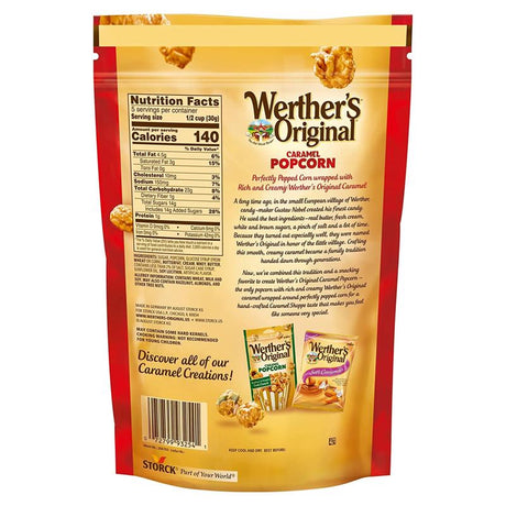 Werther's Original Caramel Popcorn 5.29 oz Bagged, Pack of 10
