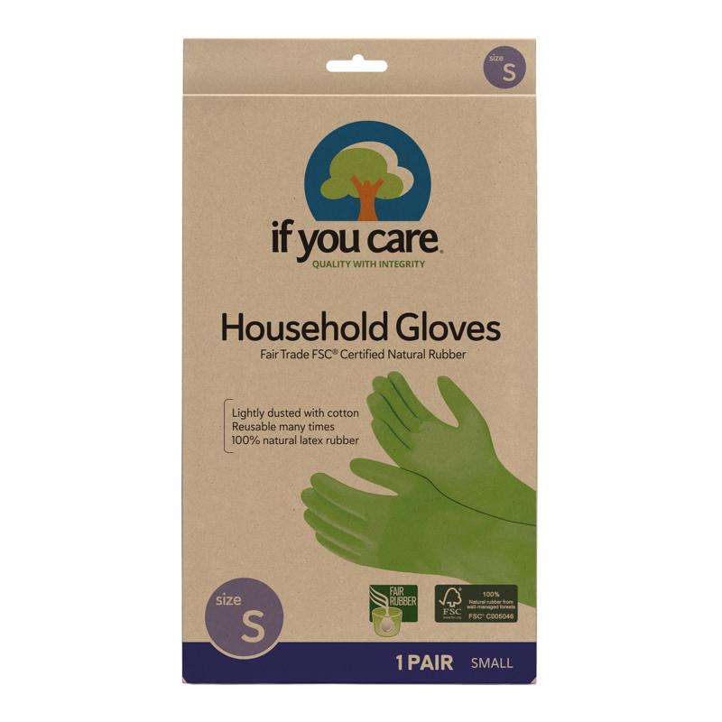 If You Care Green Rubber Small Latex Household Gloves, Pack of 12