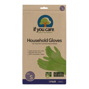 If You Care Green Rubber Small Latex Household Gloves, Pack of 12