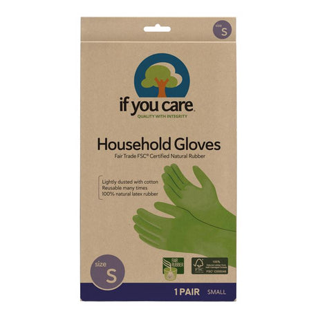 If You Care Green Rubber Small Latex Household Gloves, Pack of 12