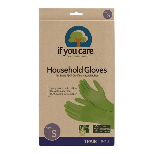 If You Care Green Rubber Small Latex Household Gloves, Pack of 12