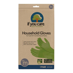 If You Care Green Rubber Medium Latex Household Gloves, Pack of 12