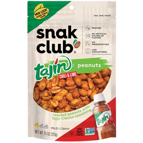 Snak Club Tajin Clasico Peanuts 7.5 oz Bagged, Pack of 6