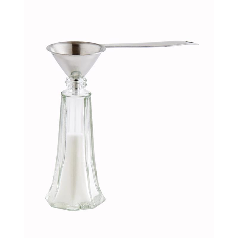 HIC Kitchen Silver Stainless Steel Funnels with Handle