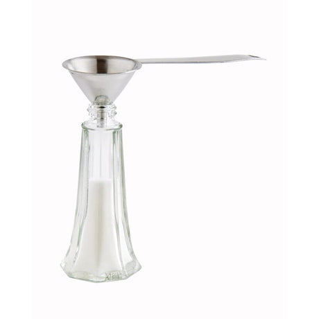 HIC Kitchen Silver Stainless Steel Funnels with Handle