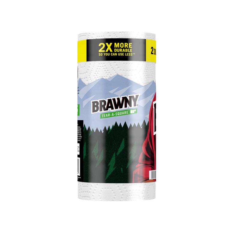Brawny Tear-A-Square Paper Towels 100 sheet 2 ply 2 pk, Pack of 12