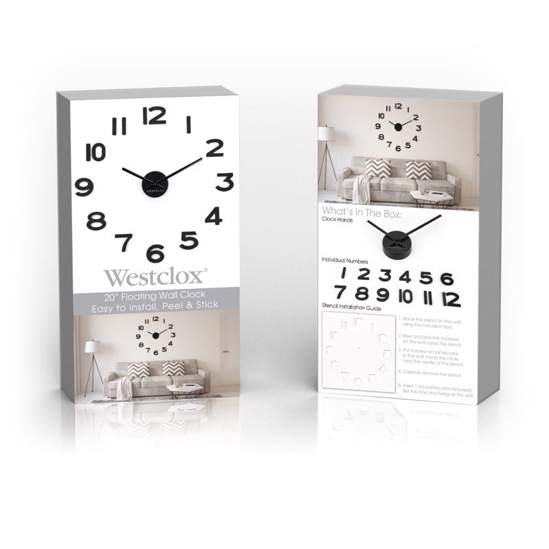 Westclox 20 in. L X 20 in. W Indoor Modern Analog Wall Clock Plastic Black