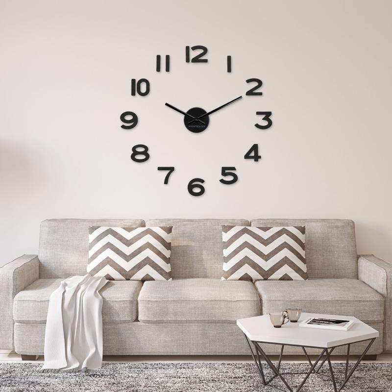 Westclox 20 in. L X 20 in. W Indoor Modern Analog Wall Clock Plastic Black