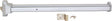 ProSource 8000-80NLS-AS Panic Bar, 32-1/2 in W, Stainless Steel/Steel/Zinc Alloy, Powder-Coated, 1-3/4 in Thick Door