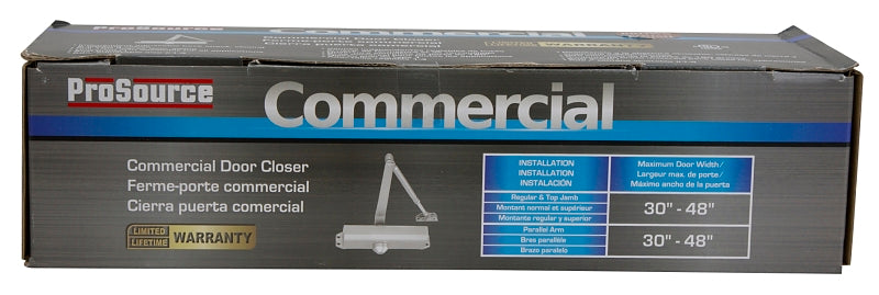 ProSource C501-AB-SA-BR Door Closer, Non-Handed Hand, Automatic, Aluminum, Brown, 240 lb