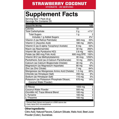 MTN OPS Strawberry Coconut Drink Mix 6 oz