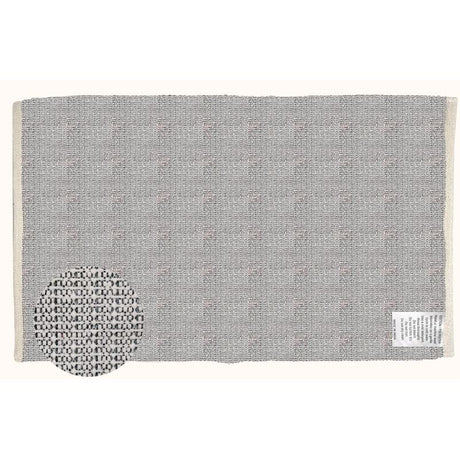 First Concept 36 in. W X 24 in. L Black/White Checkered Polyester Accent Rug