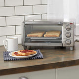 Black+Decker Stainless Steel Silver Toaster Oven 9.33 in. H X 11.97 in. W X 17.2 in. D