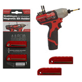 StealthMounts Bit Holders Compatible with Milwaukee M12; Red ABS Magnetic Bit Holder 2 pk