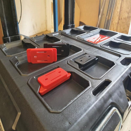 StealthMounts Mounting Feet Compatible with Milwaukee Packout; Red ABS Packout Holder 8 pk