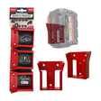 StealthMounts Battery Mounts Compatible with Milwaukee M18; Red ABS Battery Holder 6 pk