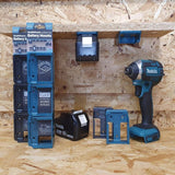 StealthMounts Battery Mounts Compatible with Makita 18V LXT; Blue ABS Battery Holder 6 pk