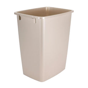 Rubbermaid 9 gal Bisque Plastic Open Top Trash Can, Pack of 6
