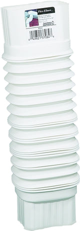 Amerimax 37084HPC Flex Elbow, 2 x 3 in Gutter, Plastic, White