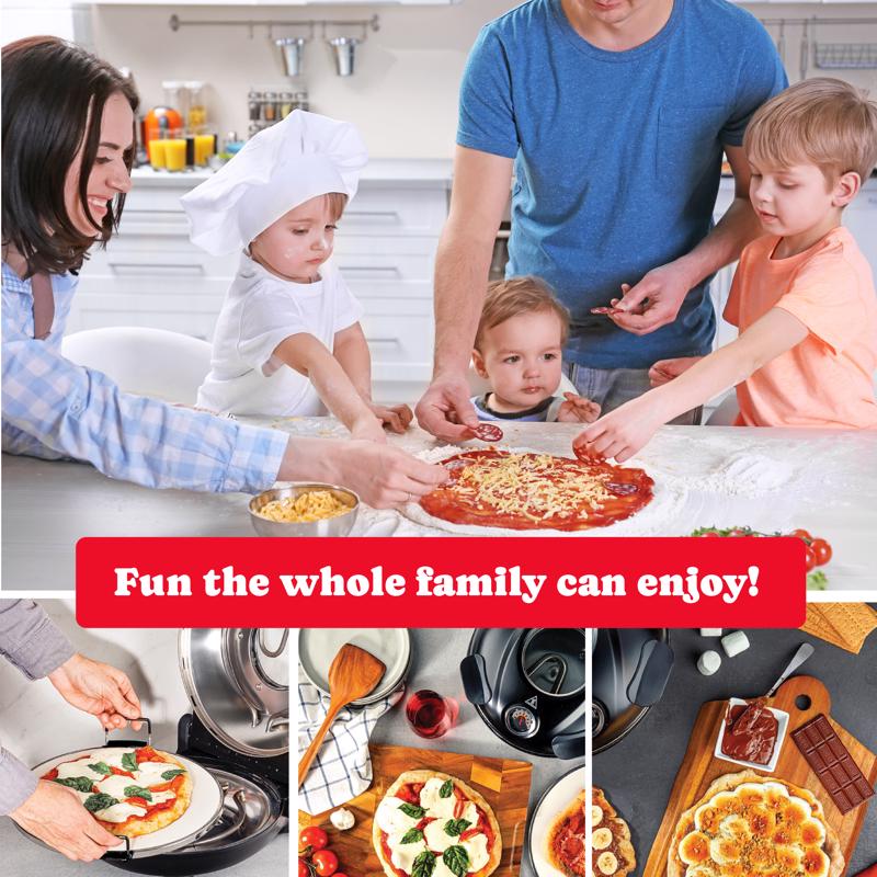 Granitestone Piezano Matte Black Electric Pizza Oven
