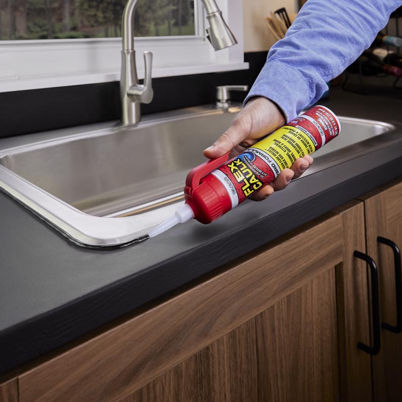 Flex Seal Family of Products Flex Caulk Clear Polymer Advanced Hybrid Polymer Caulk 6.6 oz, Pack of 4