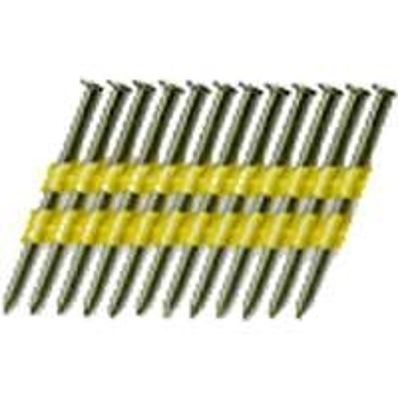 ProFIT 0616190 Framing Nail, Plastic Strip Collation, 3-1/4 in L, 10-1/4 Gauge, Steel, Bright, Round Head