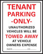 Hy-Ko 701 Parking Sign, 15 x 19 in Dimensions, Rectangular, Black/Red Legend, White Background, Plastic, 1/PK